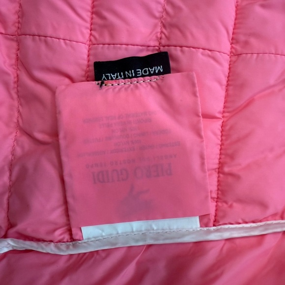 Piero Guidi NWOT S feather puffer vibrant pink ultra lux never worn - Picture 12 of 16